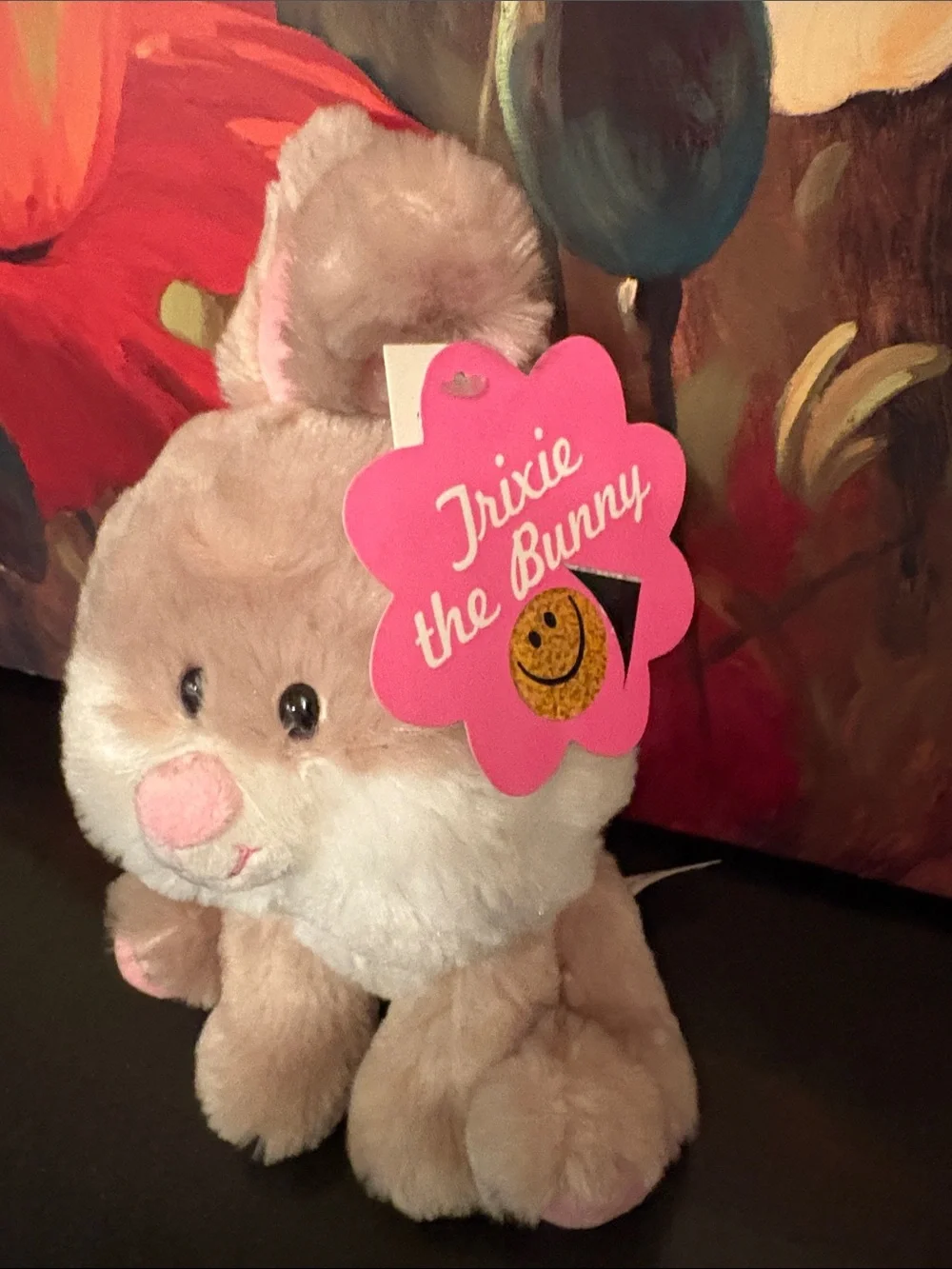 NWT Trixie the Bunny Plush Pink & Tan Bunny Stuffed Animal - Soft Small Pet Toy